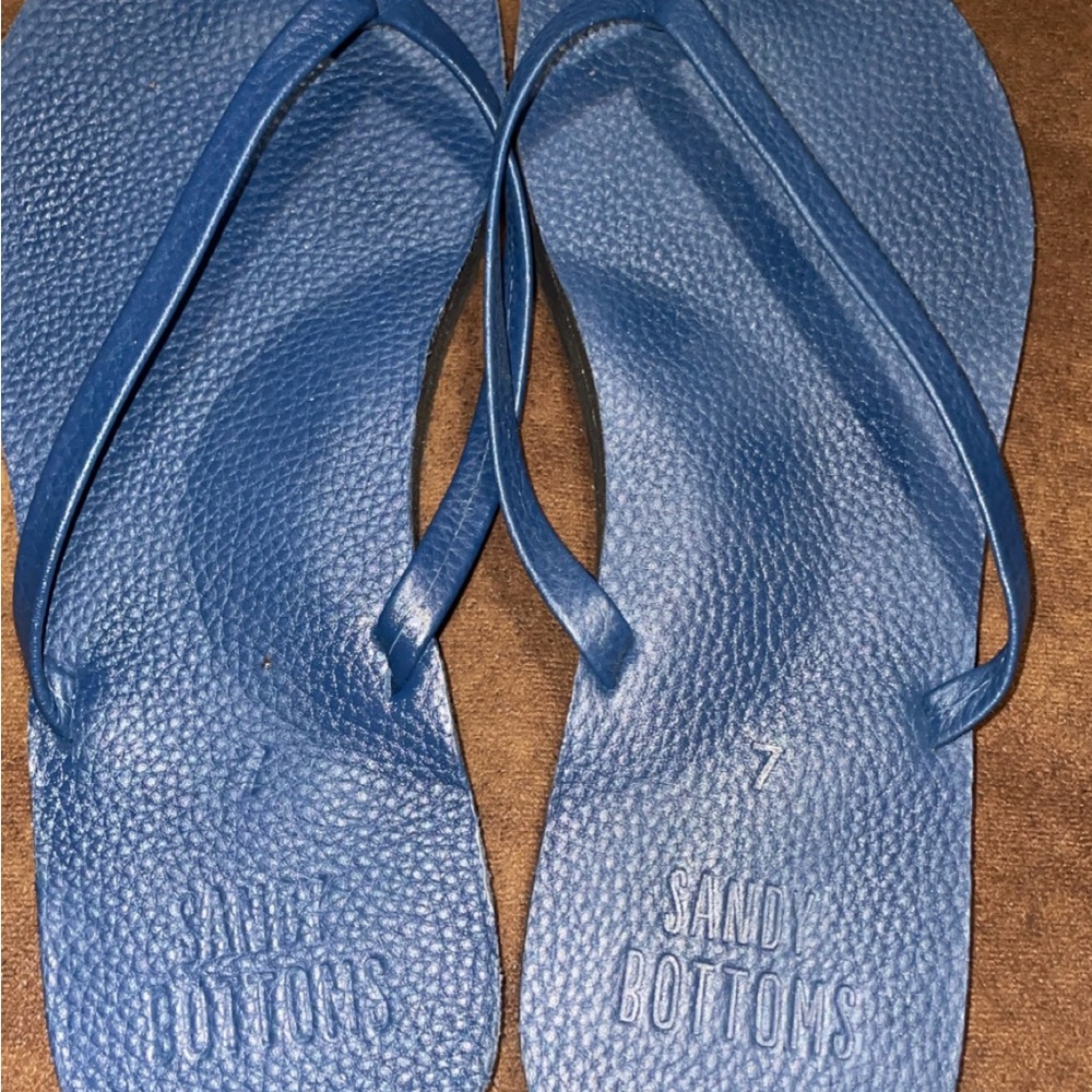 Sandy Bottoms Blue Flip Flops